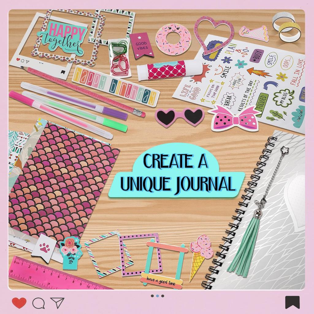 Eggbox Stationery Set for Girls Diary Set with Ring Notebook and Sticker Book Cute Stationery with Stylish Design Perfect for Elementary School