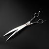 9-inch Angled Curved Grooming Scissors for Pets with Bag