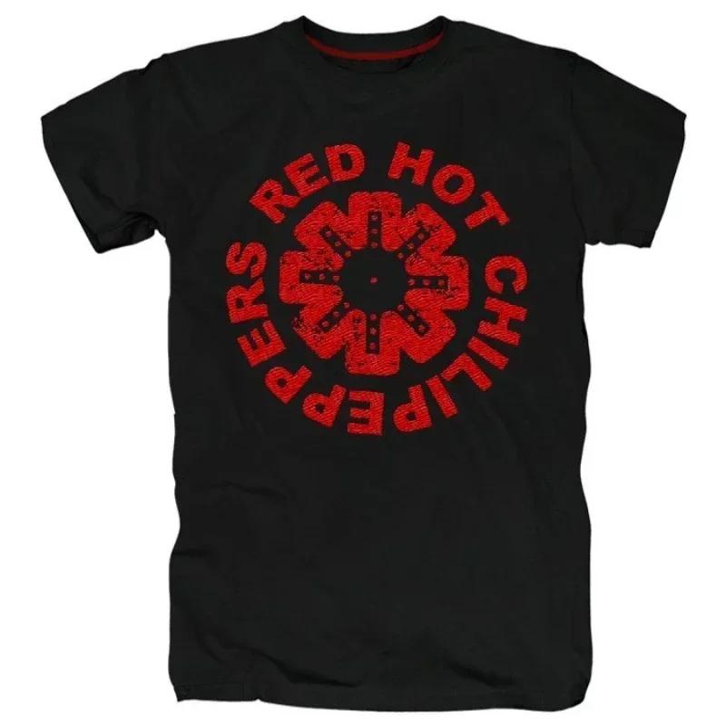 2025 RED HOT CHILI PEPPERS Rock Short Sleeve Rose Men's and Women's T-shirts Punk American Hip Hop Cotton T-shirt Summer Tee Top