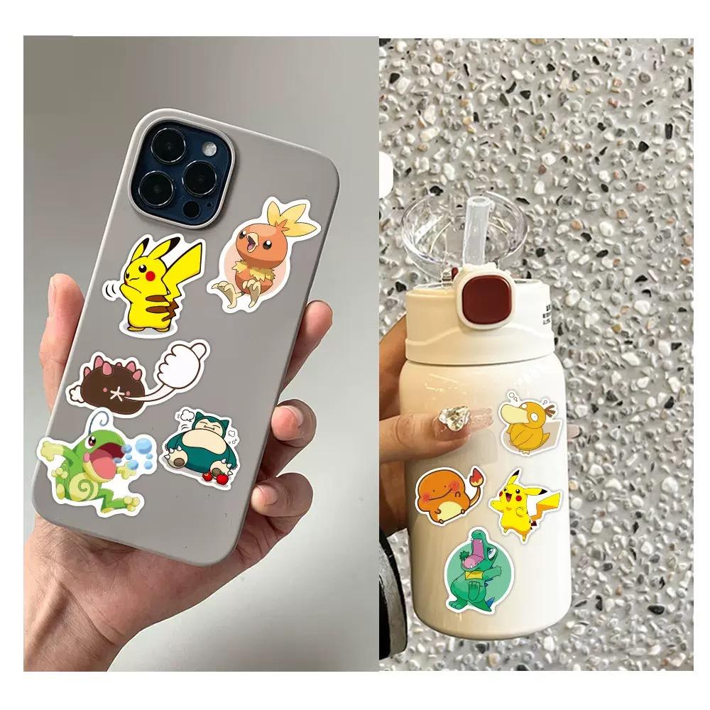 50pcs Pokemon Anime Stickers Pikachu Laptop Skateboard Scrapbook Suitcase Bike Cute And Charming Sticker Guitar Phone Cartoon Kid Present Playthings
