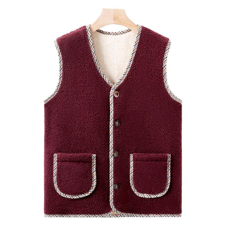 

Новый стиль Бабушкино осеннее пальто Средневозрастный жилет для мамы Короткий Средневозрастный и пожилой Свободный жилет-майка 4XL