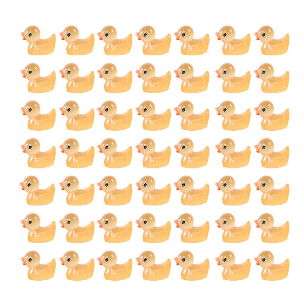 50/100/200PCS Resin Mini Duck Miniature Figurines Ornaments Tiny Duck Handicraft Micro Landscape Garden Crafts Home Decoration