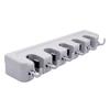 CT SEDA Wall-Mounted Mop & Broom Holder Rack (5 Hooks, 6 Slots)