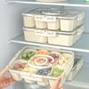 Leakproof Stackable Kitchen Containers Sturdy Plastic for Refrigerator and Freezer Use