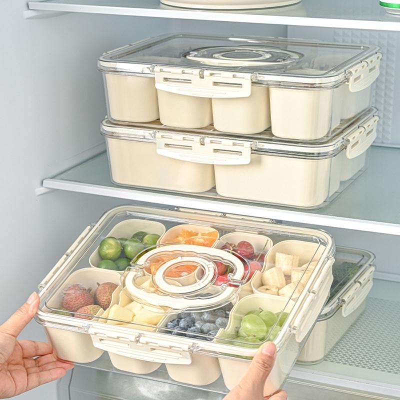 Leakproof Stackable Kitchen Containers Sturdy Plastic for Refrigerator and Freezer Use
