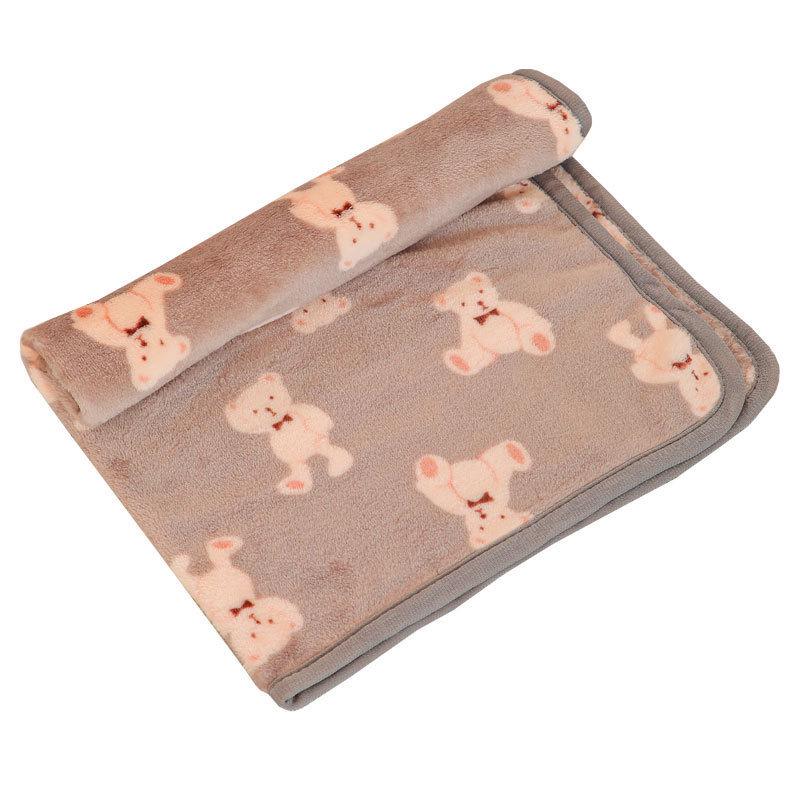 Double-Sided Plush Flannel Cartoon Pet Blanket - Warm, Cozy Blanket for Cats and Dogs S (60x40 cm)