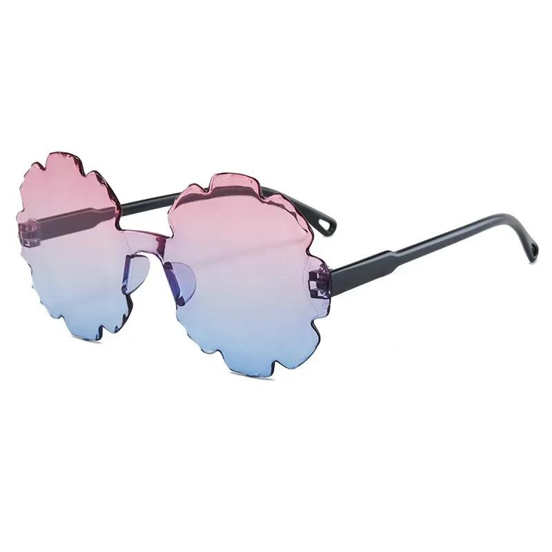 Girls Boys Cute Flower Cartoon Sunglasses Outdoor Sun Protection Children Lovely Vintage Sun Glasses Kids Trendy Sunshade Mirror