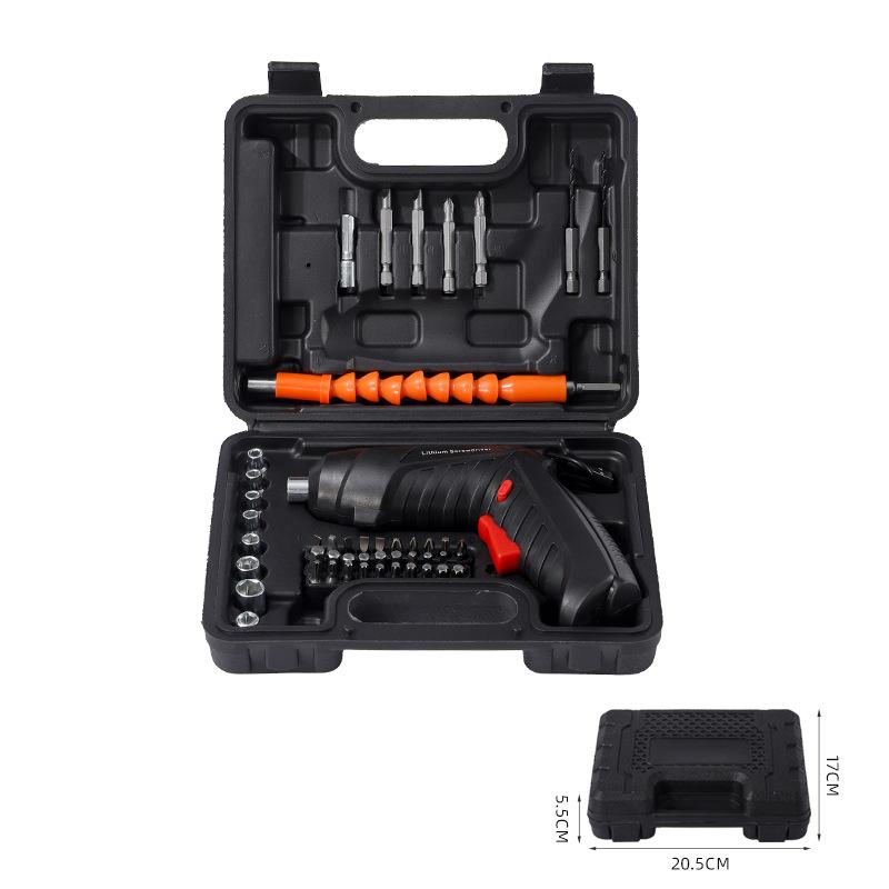 

47Pcs Rechargeable Electric Screwdriver Set Mini Handheld Lithium Drill Portable Multifunctional Screwdriver Bit Kit 47pc чорний