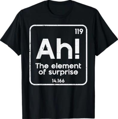 Ah Das Element der Überraschung Lustiger Spruch Meme T-Shirt