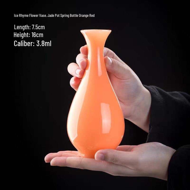 

Handmade Dehua Jade Porcelain Vase for Flower Arrangements - Small Home Decor Ornament
