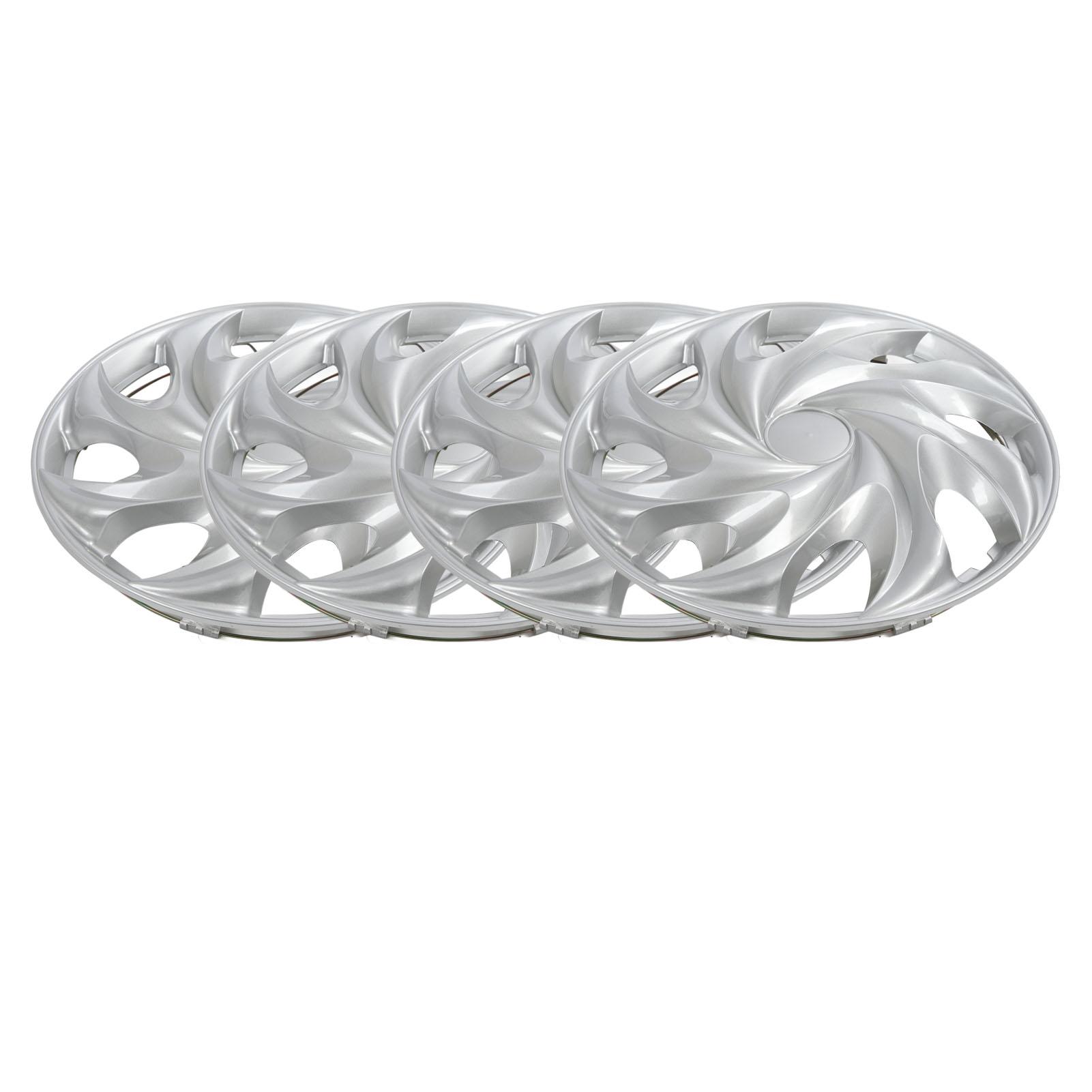 4 шт. 14-дюймовые колпаки на колесные диски, универсальные, серебристые, для автомобилей, грузовиков, фургонов