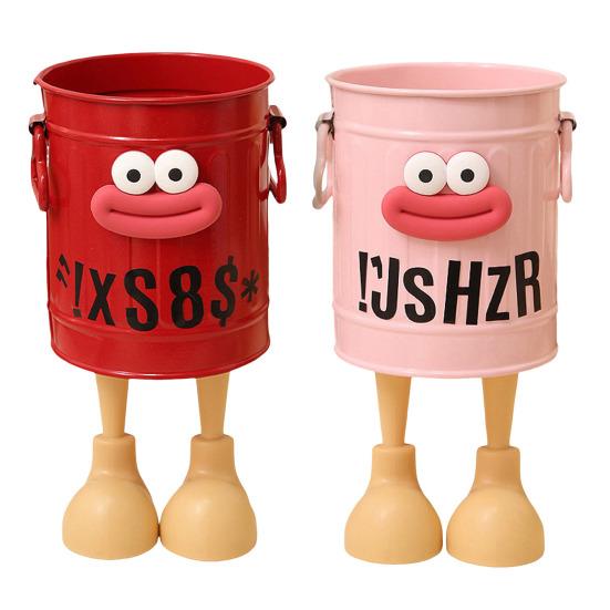 Cartoon Pen Holder Round Vertical Pencil Holder for Office Home Study Desktop