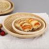Taca wiklinowa Koszyk tkany z bambusa Talerz na przekąski Przechowywanie (duży rozmiar) Gospodarstwo Domowe Jedzenie Chleb