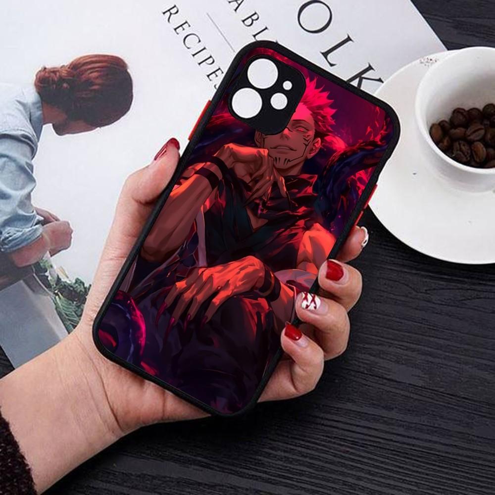 Jujutsu Kaisen Ryomen Sukuna Phone Case For IPhone 14 11 12 13 Mini Pro Max 8 7 Plus X XR XS MAX Translucent Matte Cover