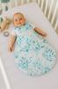 Rounded cotton sleeping bag for children S 0-6 months summer TOG 1.0 - eucaliptus mint