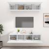 VidaXL Meubles TV 4 pcs Blanc 80x30x30 cm Bois d'ingénierie 3114182