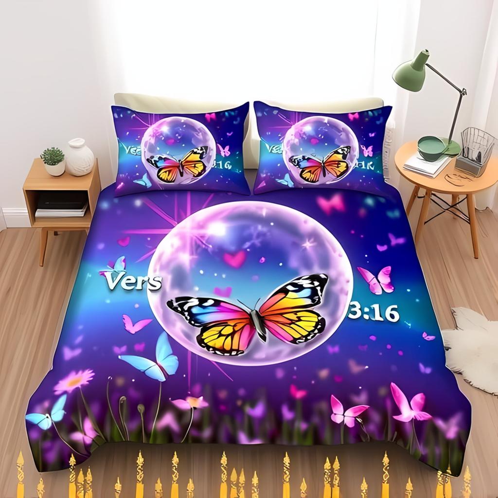 Bubble Duvet Cover Sets For Kids Boys Girls Queen King Lightweight Quilt Cover Underwater Themed Bedding Set Room Decor No Quilt