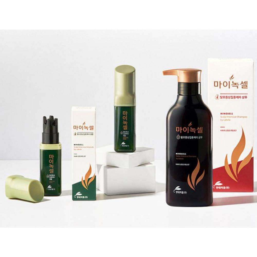 Minoxel Scalp Intensive Shampoo by Wrapcle Forest Fragrance, 400ml, 2 units