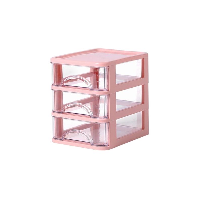 Clear Storage Organizer Desk Organizer with Drawers Plastic Stationery Organizer Makeup Organizer Storage Box for Office