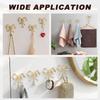Gold Bow Wall Hook, 2Pcs Large Size Coat Hook, Metal Hook Bow Hooks for Coats, Hats, Bags, Bath Towels and Room Decorations, for Wedding Bathroom