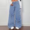 Ladies' Retro Straight Leg High Waisted Jeans