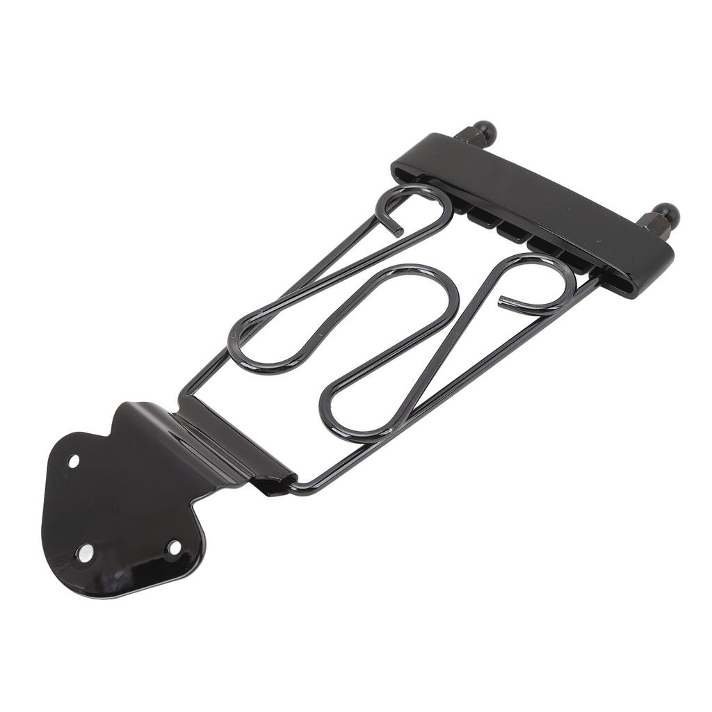 6 String Trapeze Tailpiece with Screws Height Adjustment Open Frame Bridge Tailpiece for Archtop Jazz Guitar Bass