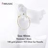 New Vintage Big Twist Circle Geometric Hoop Earring For Women 14K Gold Plated Brass Statement Loop Earrings Birthday Gift