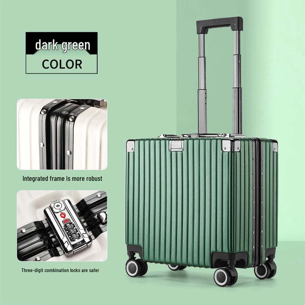 

Lightweight 18-Inch Aluminum Carry-On Trolley with Quiet Wheels, Sturdy and Durable 18-inch Carry-on темно-зелений колір