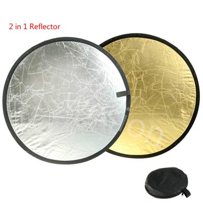 30 cm runder Gold-Silber-2-in-1-Reflektor, Mini-Fotografie, Live-Foto, tragbare Zusatzlichtplatte