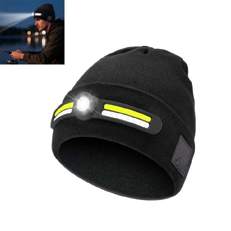 Easy To Clean Removable LED Lamp Knit Hat Rechargeable Outdoor Headlamp Cap For Enthusiasts Night Event And Family Use