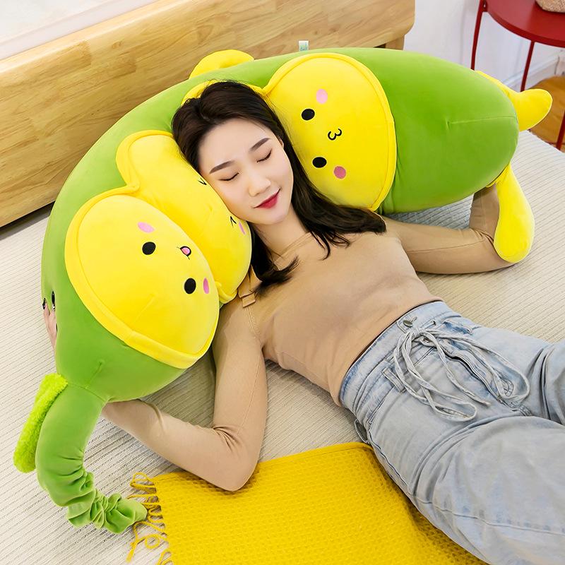 Long Plush Pea Caterpillar Doll - Perfect for Sleeping & Birthday Gifts for Girls