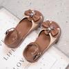 Cute Sweet Girl Princess Shoes New 2024 Spring Summer Children Causal Wedding Single Shoes Fashion Versatile Kids Flat Sandals