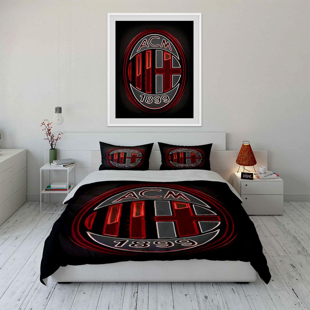 Red Logo with "ACM". Bedding Sets Duvet Cover Sets Duvet Covers Pillowcases(1 * Duvet Cover 2 * Pillowcases Without Duvet Insert)
