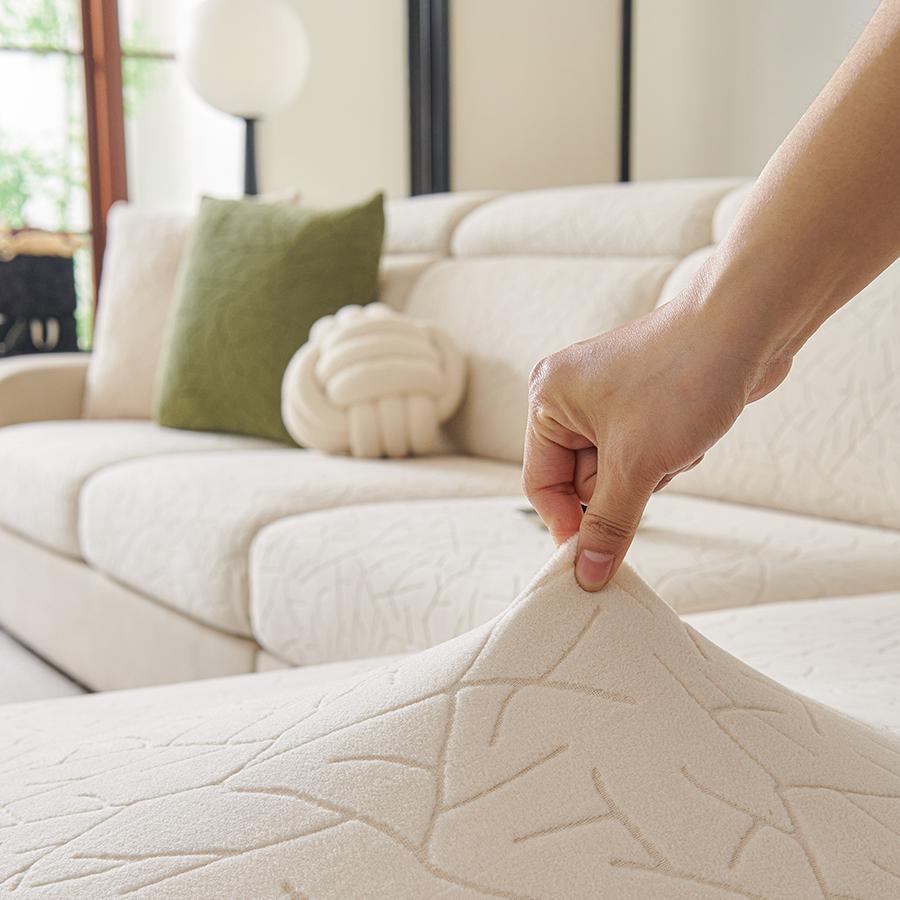 1pc Jacquard Sofa Slipcover Non-slip Stretch Sofa Cover Couch Cover Furniture Protector For Living Room