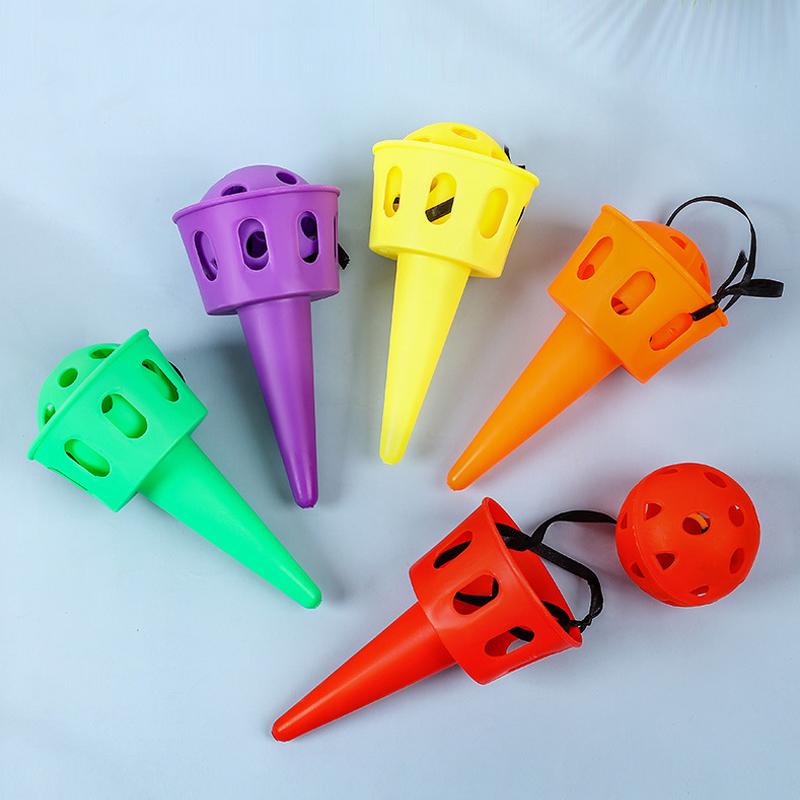 Conjunto de Jogo de Lançar e Pegar - Treinador com Sensor de Recepção de Bola Brinquedo ao Ar Livre para Treinamento de Coordenação Olho-Mão Infantil