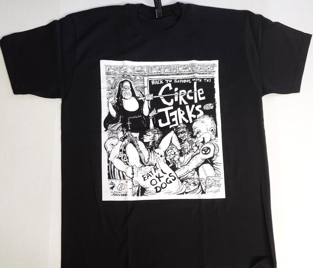 CIRCLE JERKS T-shirt Hardcore Punk Rock 100% Cotton Tee Men s Black New Unisex T-Shirt M