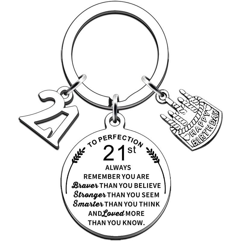 

Thanksgiving Metal Keychain Stainless Steel Gift Pendant Stainless Steel Keychain for Mothers Day and Fathers Day Backpack Bag Pendant 3*3CM