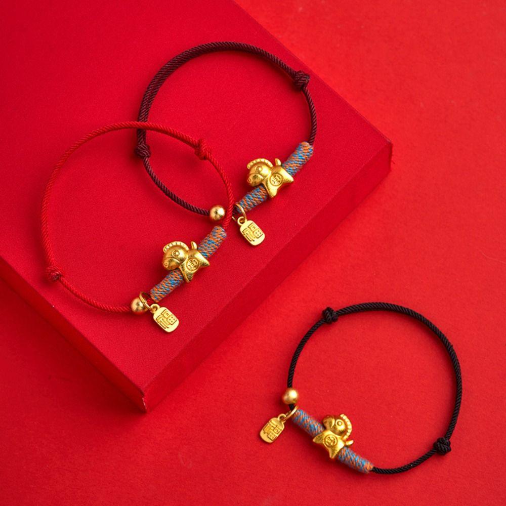 New Year Hand Rope Lucky Pony Red Rope Chinese Style Fortune Bracelet Lunar Year Celebration