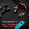 2025 Gaming Headset, Professional Over Ear Headphones With Mic, Noise Cancelling , Rgb Light, Bass Surround, For Ps5, Pc, Xbox One Controller,red