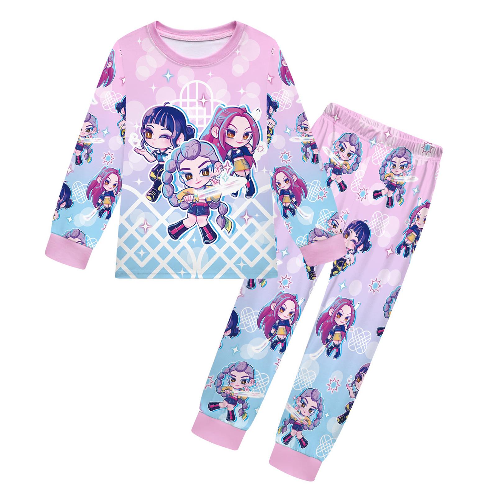 

Детский модный костюм юбка топ с круглым вырезом и длинными рукавами брюки 130 розовый