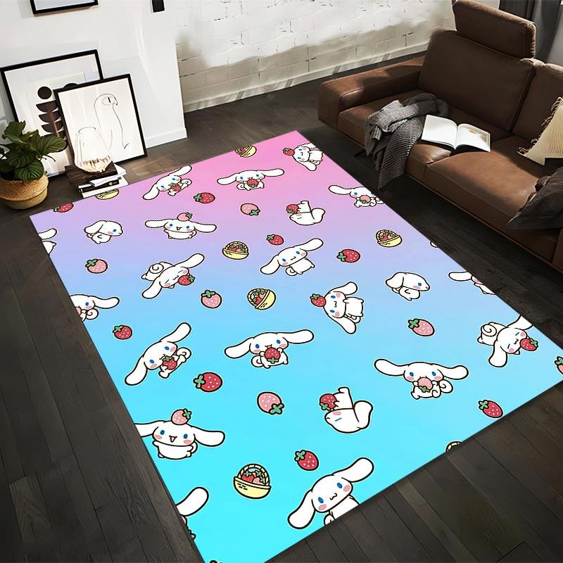 

Cute Cartoon Bunny with Strawberries and Basket Pattern on Gradient Background Suitable for use as an anti-slip1 for1room and bedroom sofas 40x60cm( 15x23in )