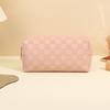 Simple checkerboard cosmetic bag women's high-end sense large-capacity storage bag waterproof portable travel toilet bag