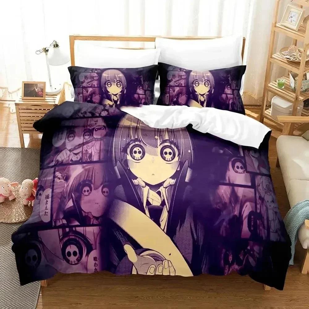 3D Anime Dark Gathering Comfortable Duvet Quilt Cover Pillowcase Bedding Set Children Bedroom Decoration Home Textile