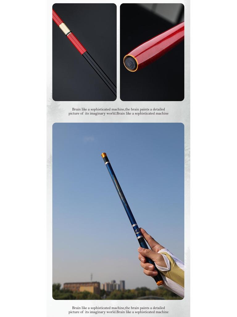 Cross Carbon Telescopic Fishing Rod - 1.35-6.3m Stream, Sea, or Ultra-Short Model