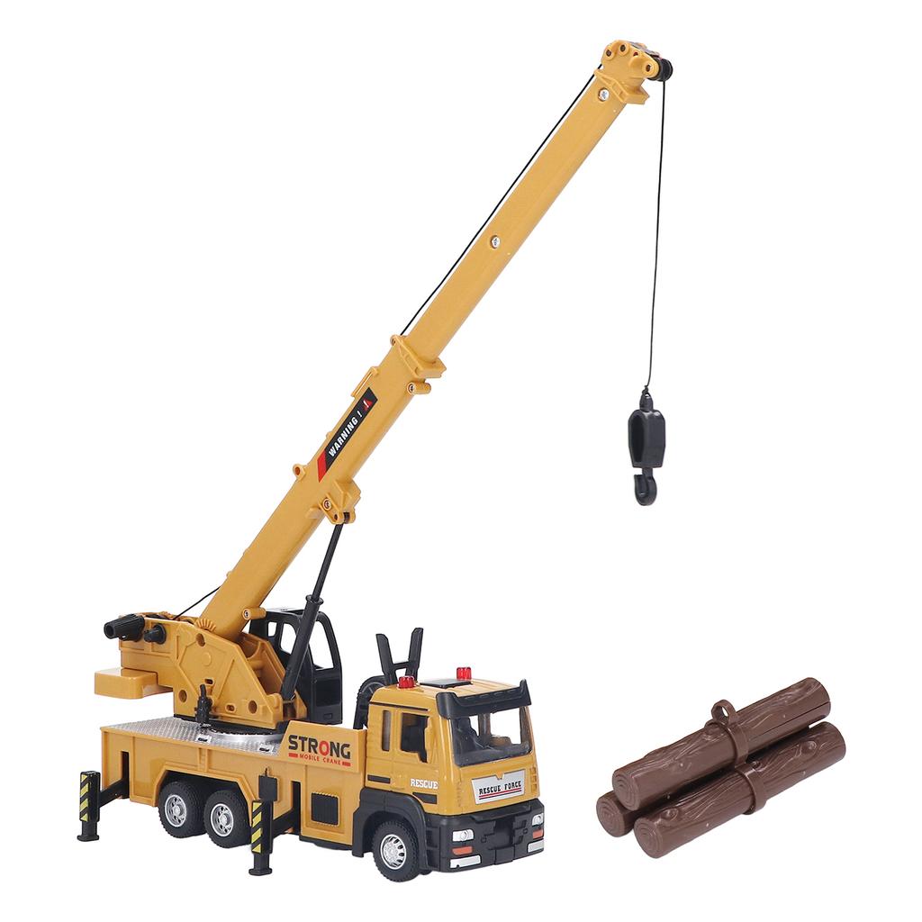 Kids Crane Truck Alloy Friction Dynamic Design Improving Coordination Educational Recovery Vehicle for Holiday Gift
