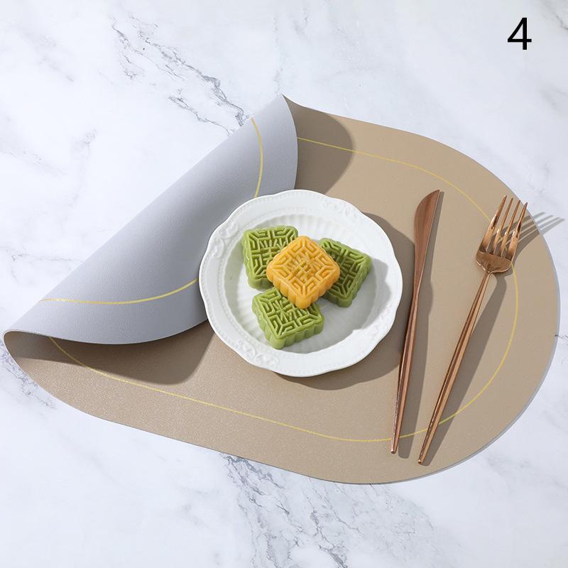 

Кожаный коврик под приборы овальный маслостойкий коврик для стола домашний обеденный кухонный стол подставка под приборы дизайн обеденный водонепроницаемый термостойкий домашний декор