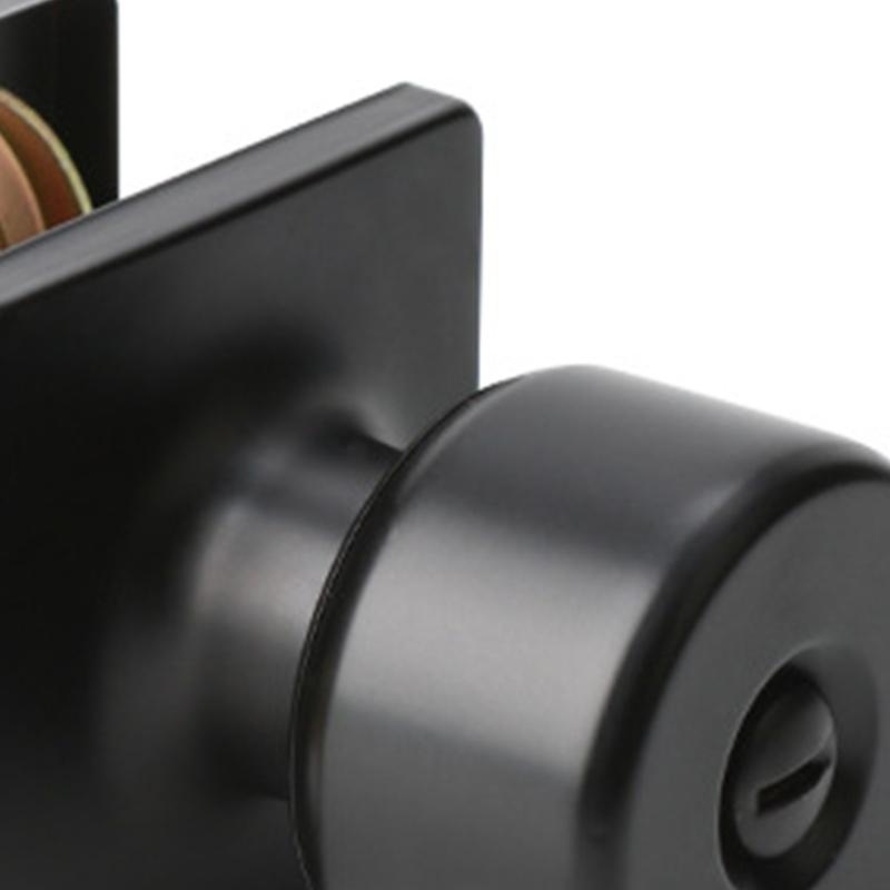 Sophisticated Matte Black Door Handle With Lock and Key Craft for Zinc Alloy Materials Bedroom and Bathroom Use