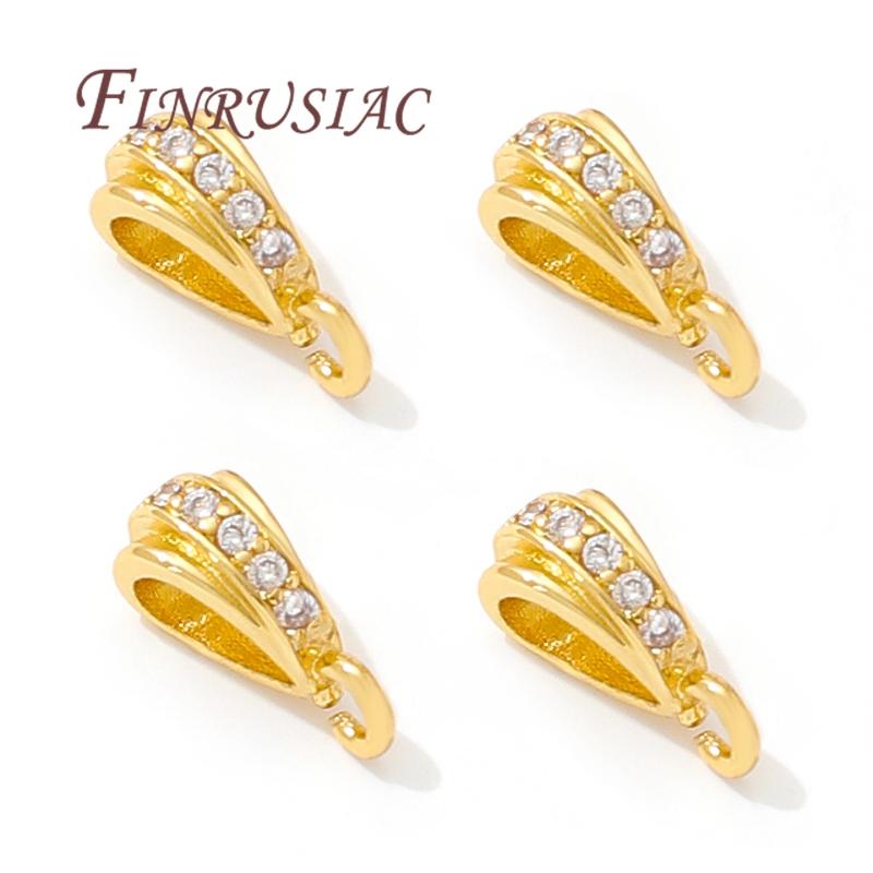 18K Gold Plated Bailes For Jewelry Bails For Pendants Connectors Findings DIY Necklace Accessories