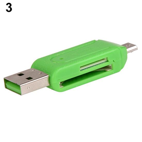 2 In 1 Card Reader Universal USB OTG Micro USB TF SD Card