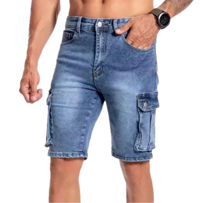 Men's Style Multi-Pocket Stretch Denim Shorts